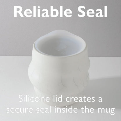 Reusable, Dishwasher-Safe Silicone Lid for Coffee Cups and Mugs | Take Your Favorite Cup/Mug/Tumbler To-Go - This Lid fits drinkware with 3” to 3¼” Inside Diameter - Medium Size, Black