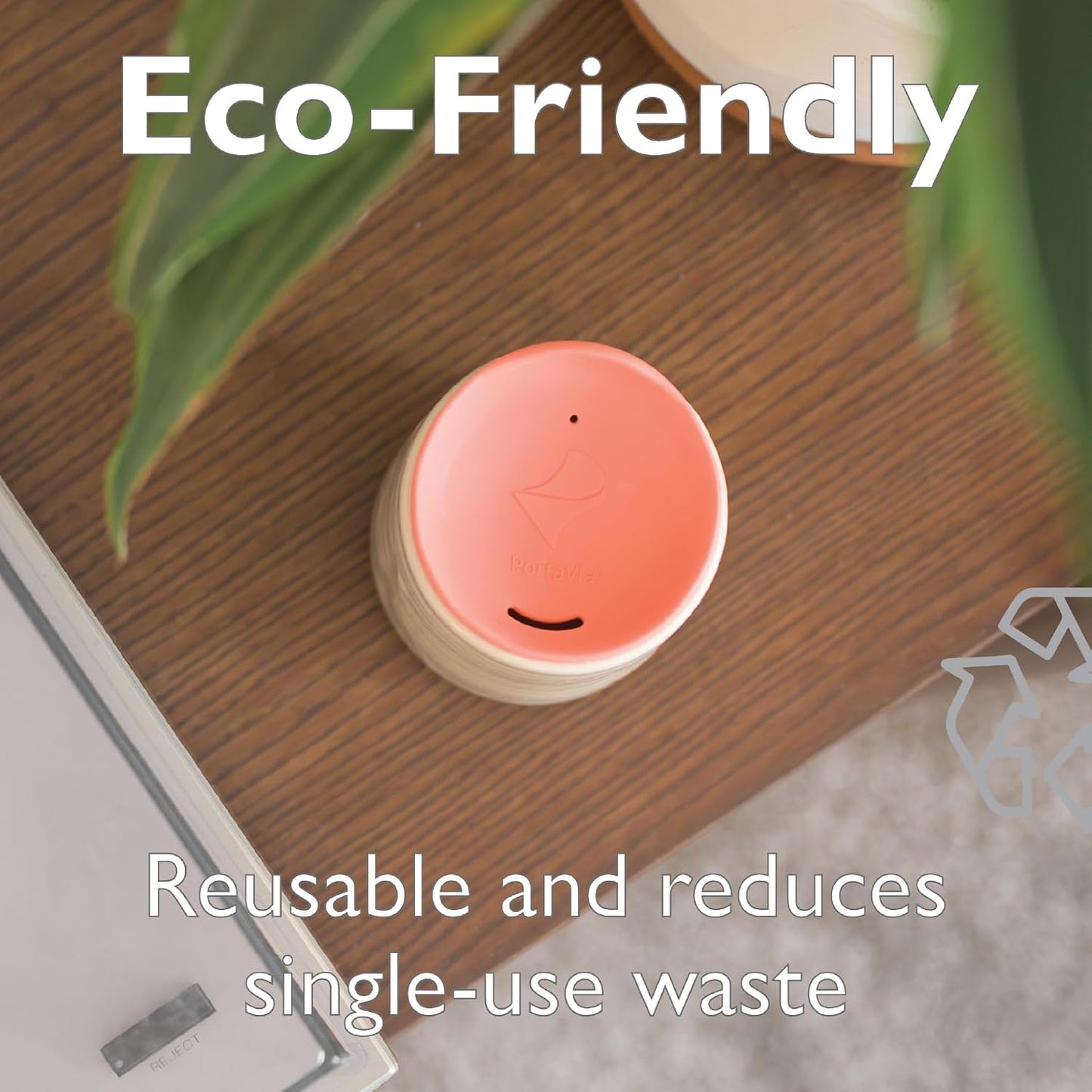 Reusable, Dishwasher-Safe Silicone Lid for Coffee Cups and Mugs | Take Your Favorite Cup/Mug/Tumbler To-Go - This Lid fits drinkware with 3” to 3¼” Inside Diameter - Medium Size, Black