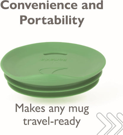 Reusable, Dishwasher-Safe Silicone Lid for Coffee Cups and Mugs | Take Your Favorite Cup/Mug/Tumbler To-Go - This Lid fits drinkware with 3” to 3¼” Inside Diameter - Medium Size, Black