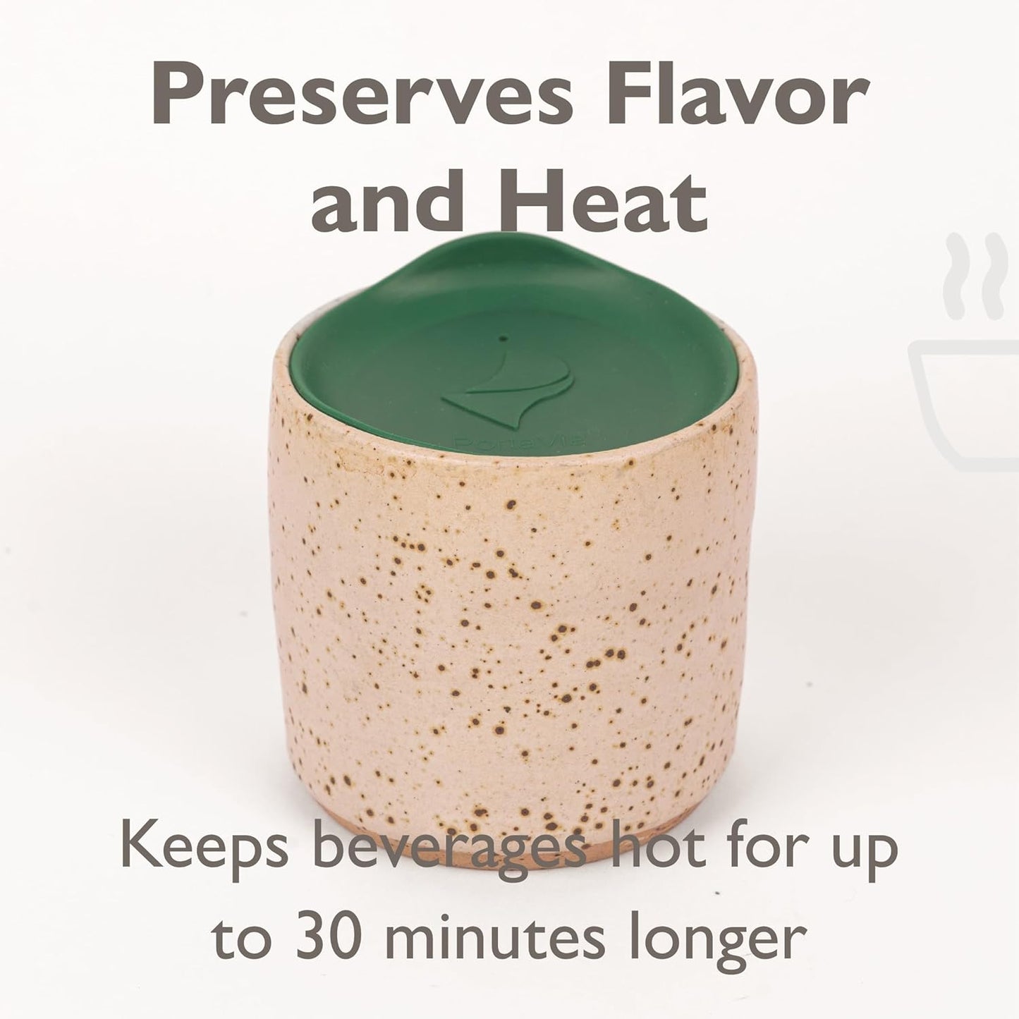 Reusable, Dishwasher-Safe Silicone Lid for Coffee Cups and Mugs | Take Your Favorite Cup/Mug/Tumbler To-Go - This Lid fits drinkware with 3” to 3¼” Inside Diameter - Medium Size, Black