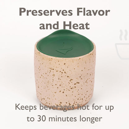 Reusable, Dishwasher-Safe Silicone Lid for Coffee Cups and Mugs | Take Your Favorite Cup/Mug/Tumbler To-Go - This Lid fits drinkware with 3” to 3¼” Inside Diameter - Medium Size, Black