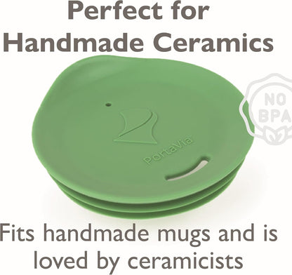 Reusable, Dishwasher-Safe Silicone Lid for Coffee Cups and Mugs | Take Your Favorite Cup/Mug/Tumbler To-Go - This Lid fits drinkware with 3” to 3¼” Inside Diameter - Medium Size, Black