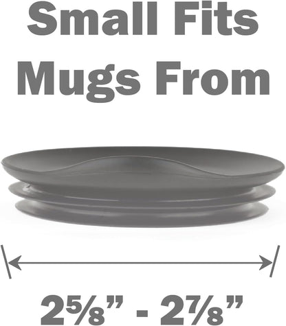 Reusable, Dishwasher-Safe Silicone Lid for Coffee Cups and Mugs | Take Your Favorite Cup/Mug/Tumbler To-Go - This Lid fits drinkware with 3” to 3¼” Inside Diameter - Medium Size, Black