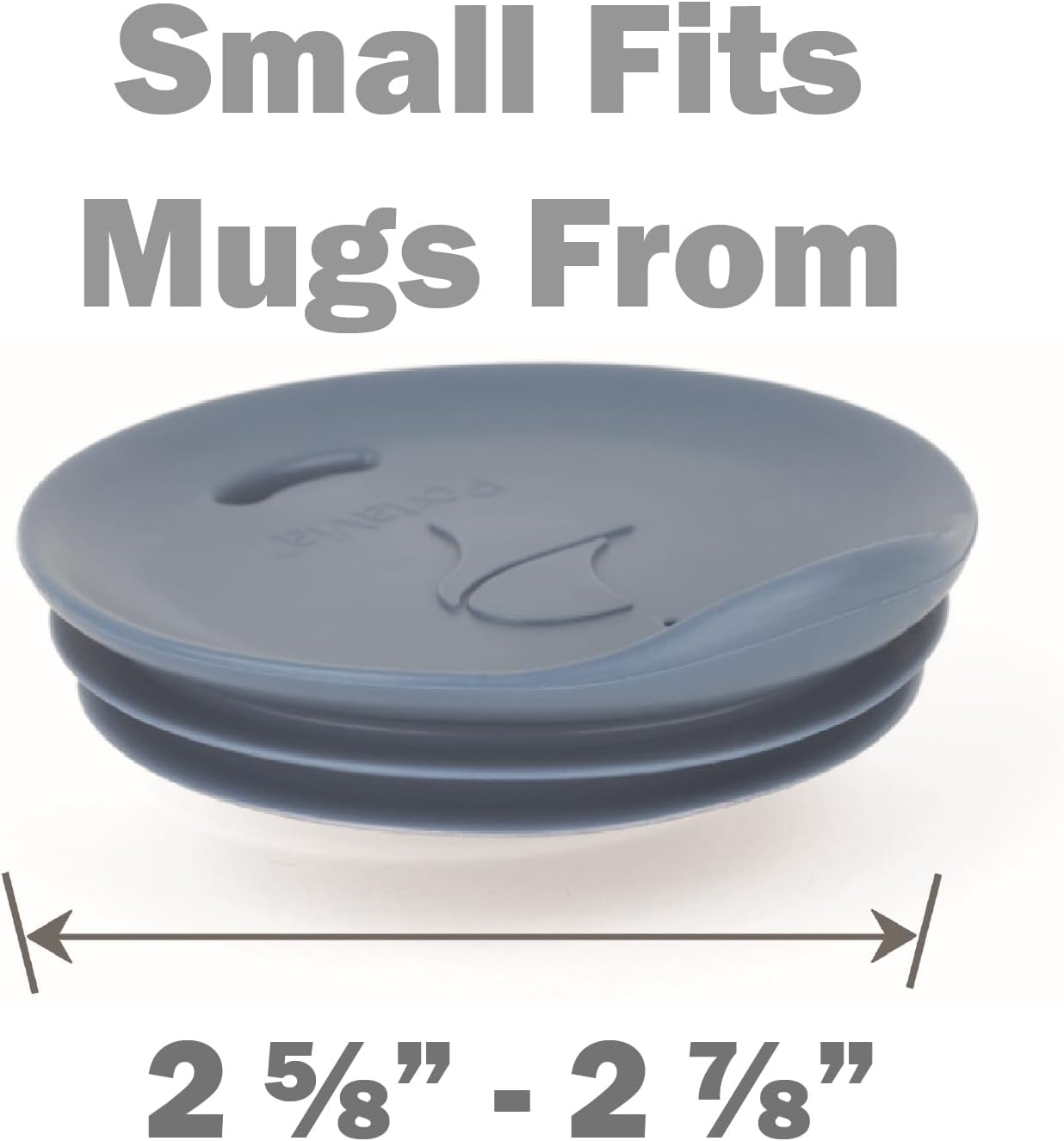 Reusable, Dishwasher-Safe Silicone Lid for Coffee Cups and Mugs | Take Your Favorite Cup/Mug/Tumbler To-Go - This Lid fits drinkware with 3” to 3¼” Inside Diameter - Medium Size, Black