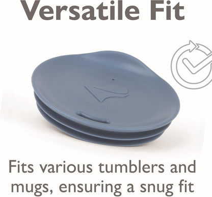 Reusable, Dishwasher-Safe Silicone Lid for Coffee Cups and Mugs | Take Your Favorite Cup/Mug/Tumbler To-Go - This Lid fits drinkware with 3” to 3¼” Inside Diameter - Medium Size, Black