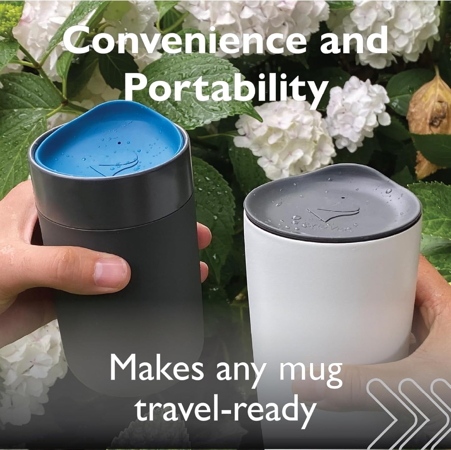 Reusable, Dishwasher-Safe Silicone Lid for Coffee Cups and Mugs | Take Your Favorite Cup/Mug/Tumbler To-Go - This Lid fits drinkware with 3” to 3¼” Inside Diameter - Medium Size, Black