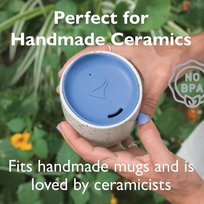 Reusable, Dishwasher-Safe Silicone Lid for Coffee Cups and Mugs | Take Your Favorite Cup/Mug/Tumbler To-Go - This Lid fits drinkware with 3” to 3¼” Inside Diameter - Medium Size, Black