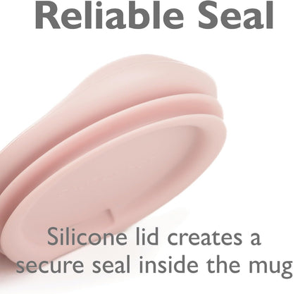 Reusable, Dishwasher-Safe Silicone Lid for Coffee Cups and Mugs | Take Your Favorite Cup/Mug/Tumbler To-Go - This Lid fits drinkware with 3” to 3¼” Inside Diameter - Medium Size, Black