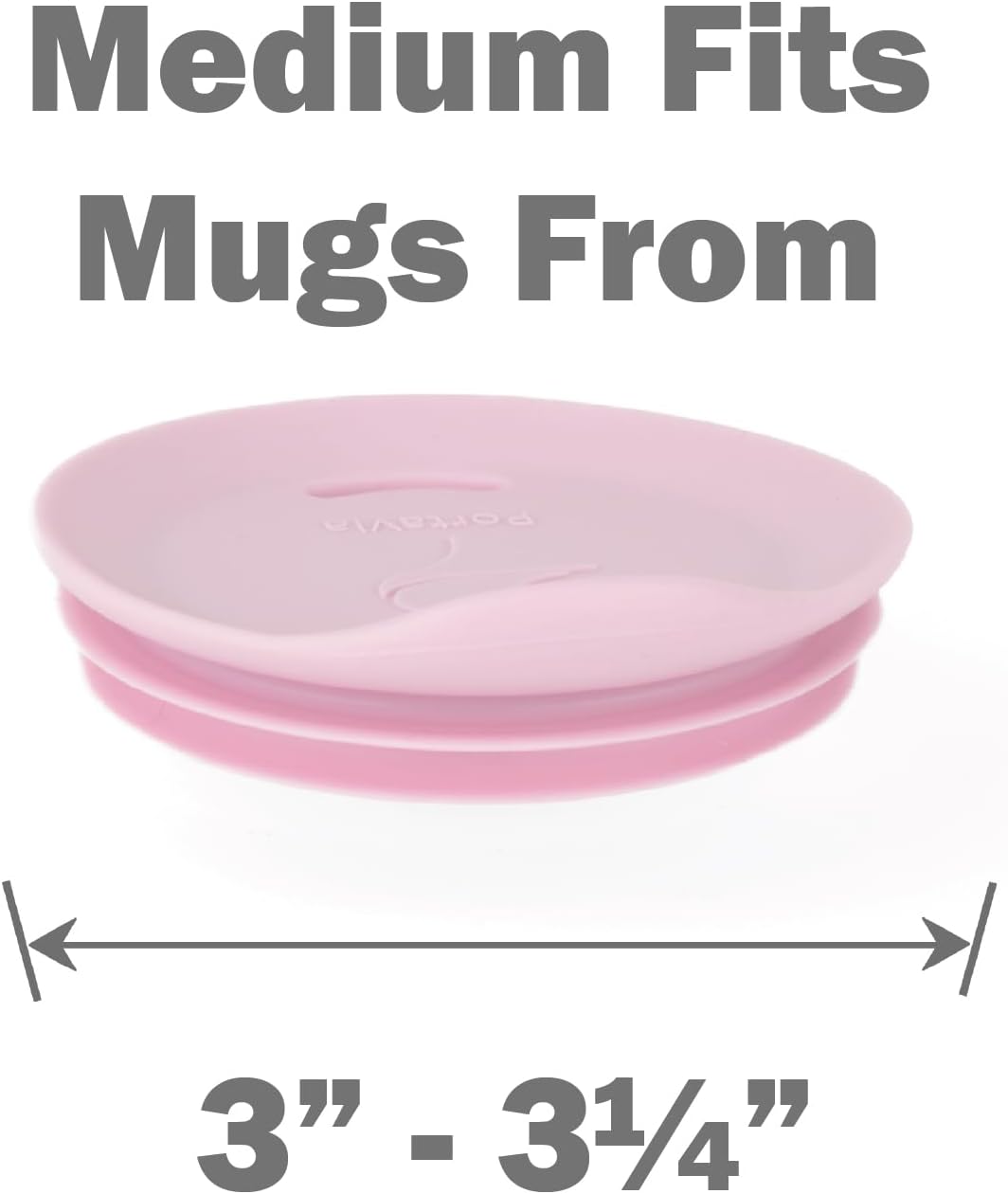 Reusable, Dishwasher-Safe Silicone Lid for Coffee Cups and Mugs | Take Your Favorite Cup/Mug/Tumbler To-Go - This Lid fits drinkware with 3” to 3¼” Inside Diameter - Medium Size, Black