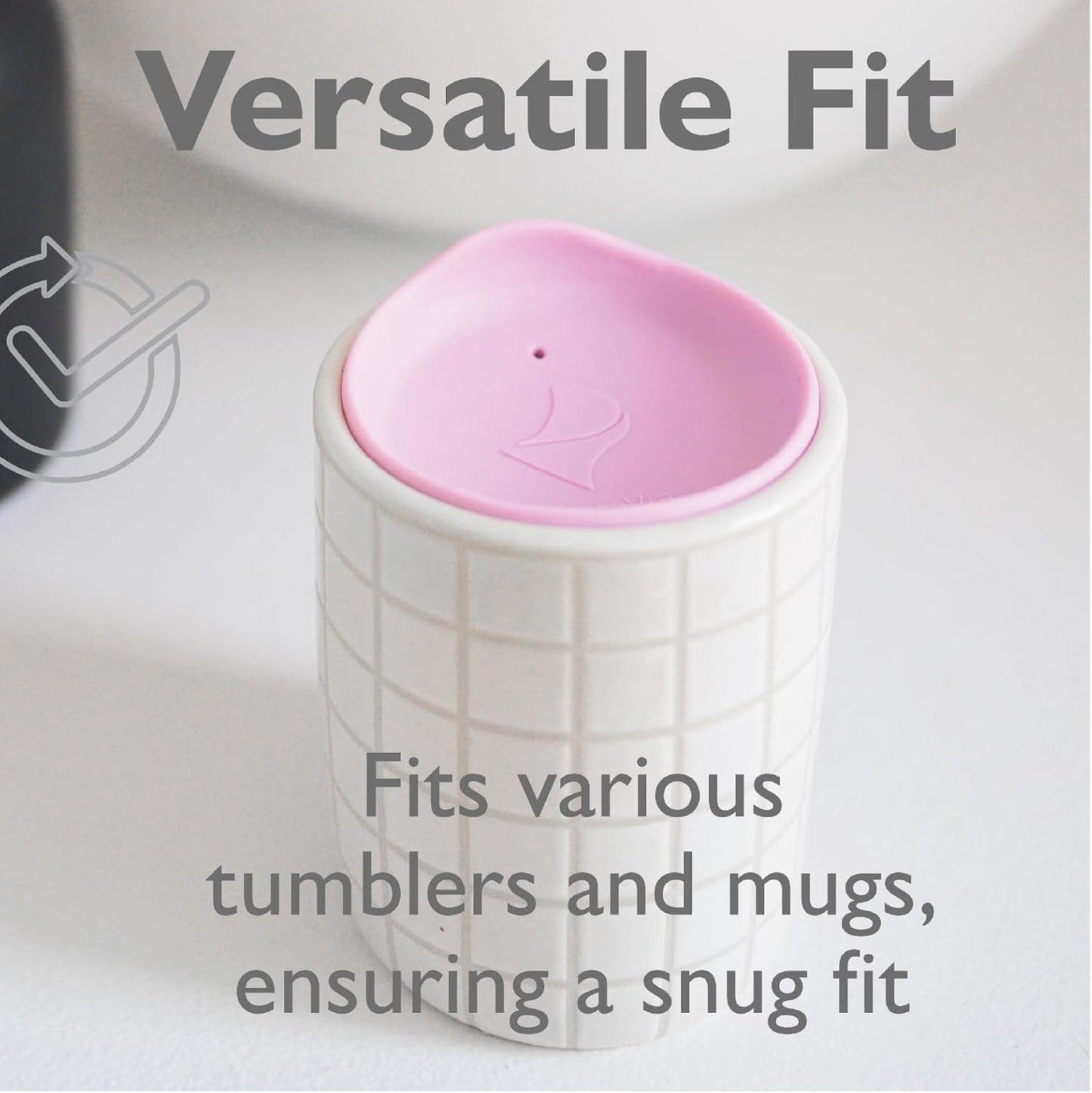 Reusable, Dishwasher-Safe Silicone Lid for Coffee Cups and Mugs | Take Your Favorite Cup/Mug/Tumbler To-Go - This Lid fits drinkware with 3” to 3¼” Inside Diameter - Medium Size, Black