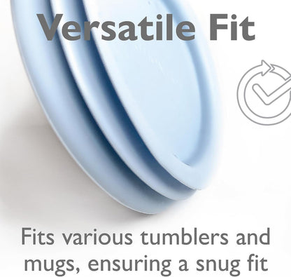 Reusable, Dishwasher-Safe Silicone Lid for Coffee Cups and Mugs | Take Your Favorite Cup/Mug/Tumbler To-Go - This Lid fits drinkware with 3” to 3¼” Inside Diameter - Medium Size, Black
