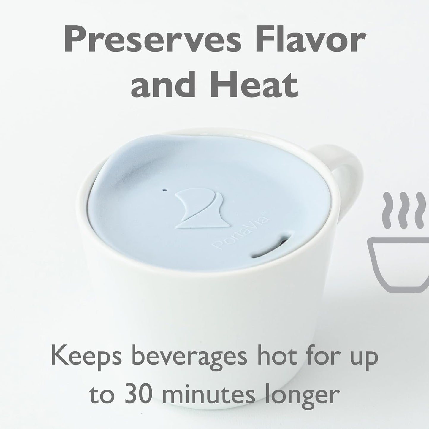 Reusable, Dishwasher-Safe Silicone Lid for Coffee Cups and Mugs | Take Your Favorite Cup/Mug/Tumbler To-Go - This Lid fits drinkware with 3” to 3¼” Inside Diameter - Medium Size, Black