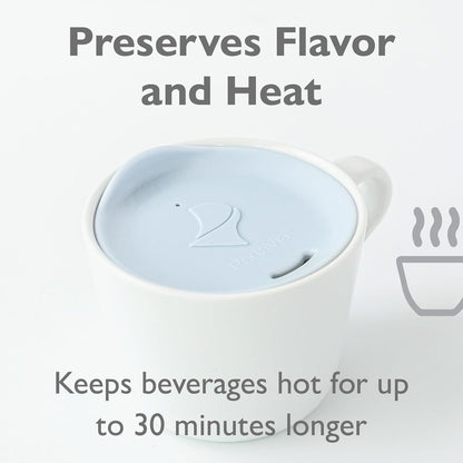 Reusable, Dishwasher-Safe Silicone Lid for Coffee Cups and Mugs | Take Your Favorite Cup/Mug/Tumbler To-Go - This Lid fits drinkware with 3” to 3¼” Inside Diameter - Medium Size, Black