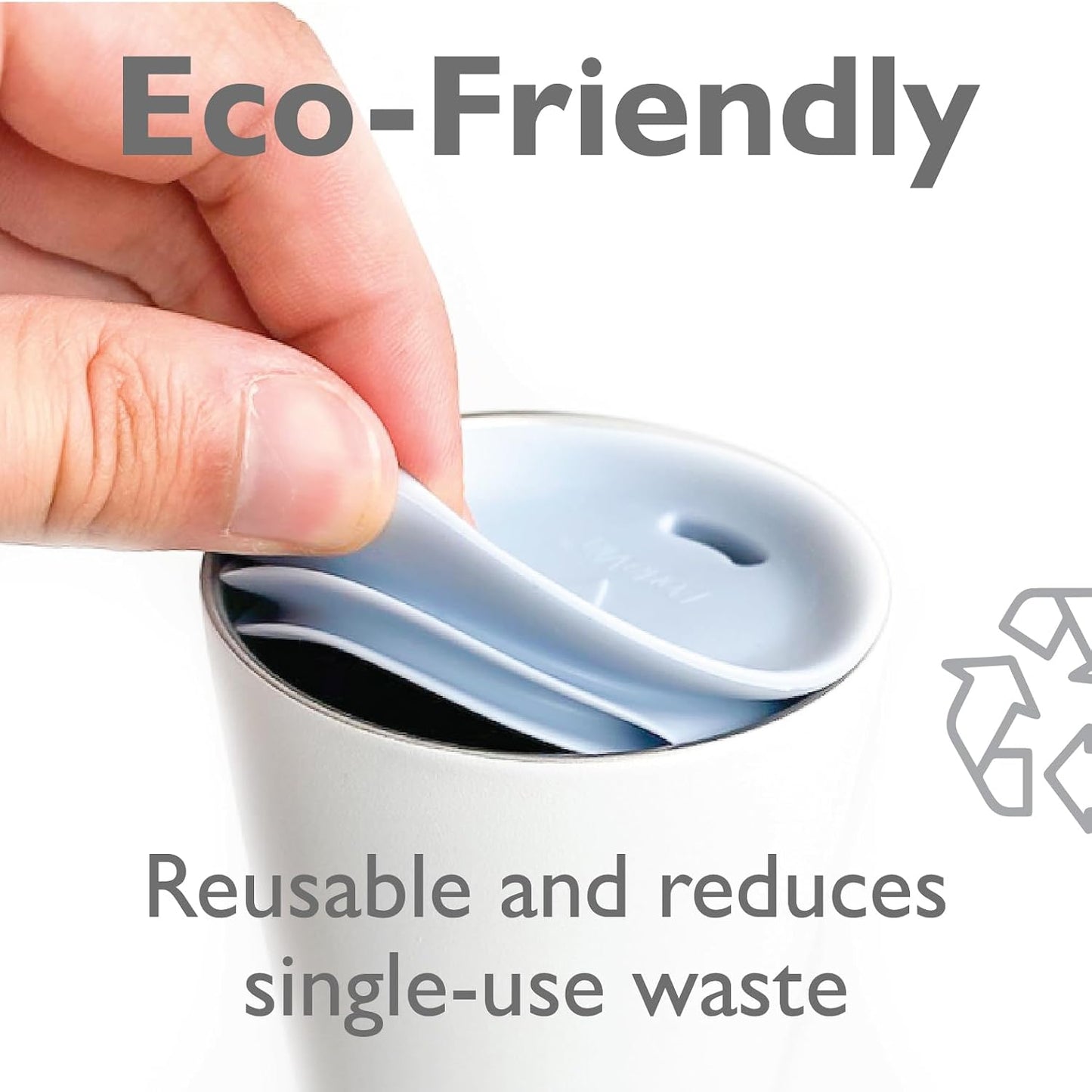 Reusable, Dishwasher-Safe Silicone Lid for Coffee Cups and Mugs | Take Your Favorite Cup/Mug/Tumbler To-Go - This Lid fits drinkware with 3” to 3¼” Inside Diameter - Medium Size, Black