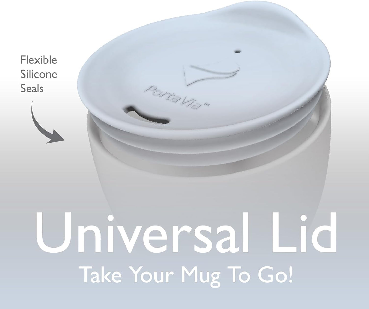 Reusable, Dishwasher-Safe Silicone Lid for Coffee Cups and Mugs | Take Your Favorite Cup/Mug/Tumbler To-Go - This Lid fits drinkware with 3” to 3¼” Inside Diameter - Medium Size, Black