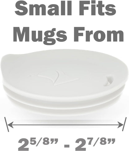 Reusable, Dishwasher-Safe Silicone Lid for Coffee Cups and Mugs | Take Your Favorite Cup/Mug/Tumbler To-Go - This Lid fits drinkware with 3” to 3¼” Inside Diameter - Medium Size, Black
