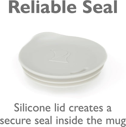 Reusable, Dishwasher-Safe Silicone Lid for Coffee Cups and Mugs | Take Your Favorite Cup/Mug/Tumbler To-Go - This Lid fits drinkware with 3” to 3¼” Inside Diameter - Medium Size, Black
