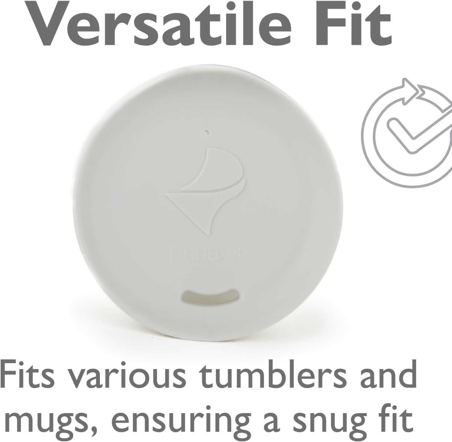 Reusable, Dishwasher-Safe Silicone Lid for Coffee Cups and Mugs | Take Your Favorite Cup/Mug/Tumbler To-Go - This Lid fits drinkware with 3” to 3¼” Inside Diameter - Medium Size, Black