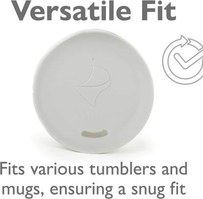 Reusable, Dishwasher-Safe Silicone Lid for Coffee Cups and Mugs | Take Your Favorite Cup/Mug/Tumbler To-Go - This Lid fits drinkware with 3” to 3¼” Inside Diameter - Medium Size, Black