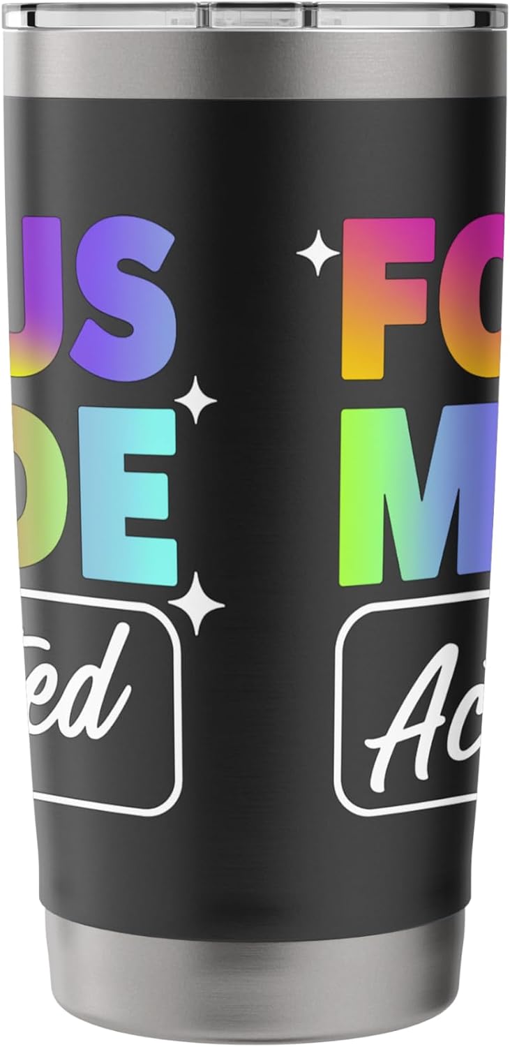 Activated Focus Mode Rainbow Art Stainless Steel Insulated Tumbler