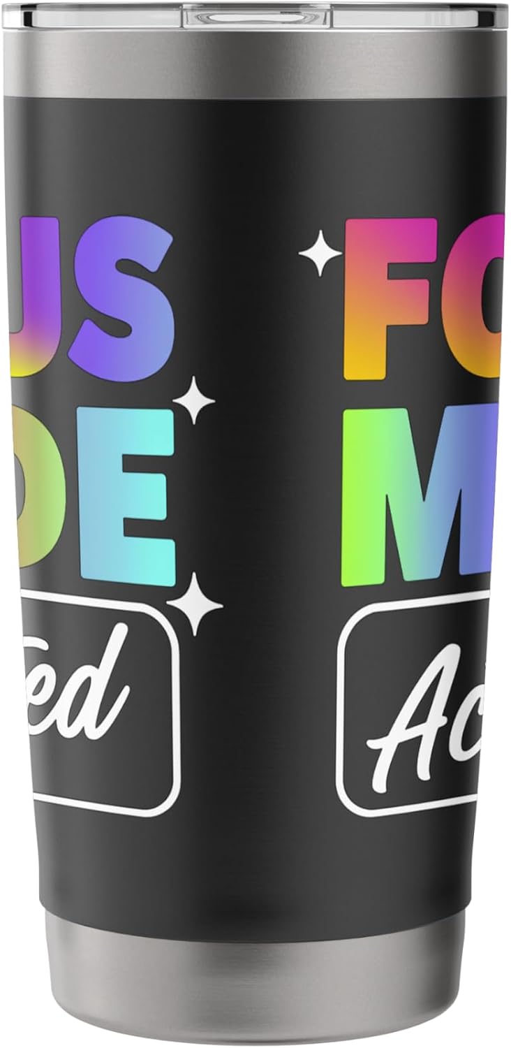Activated Focus Mode Rainbow Art Stainless Steel Insulated Tumbler