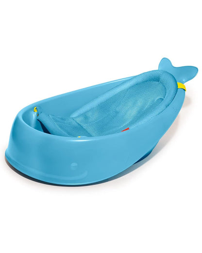 Baby Bath Tub, 3-Stage Smart Sling Tub, Moby, Blue & Baby Bath Rinse Cup, Moby Tear-Free Waterfall Rinser, Blue