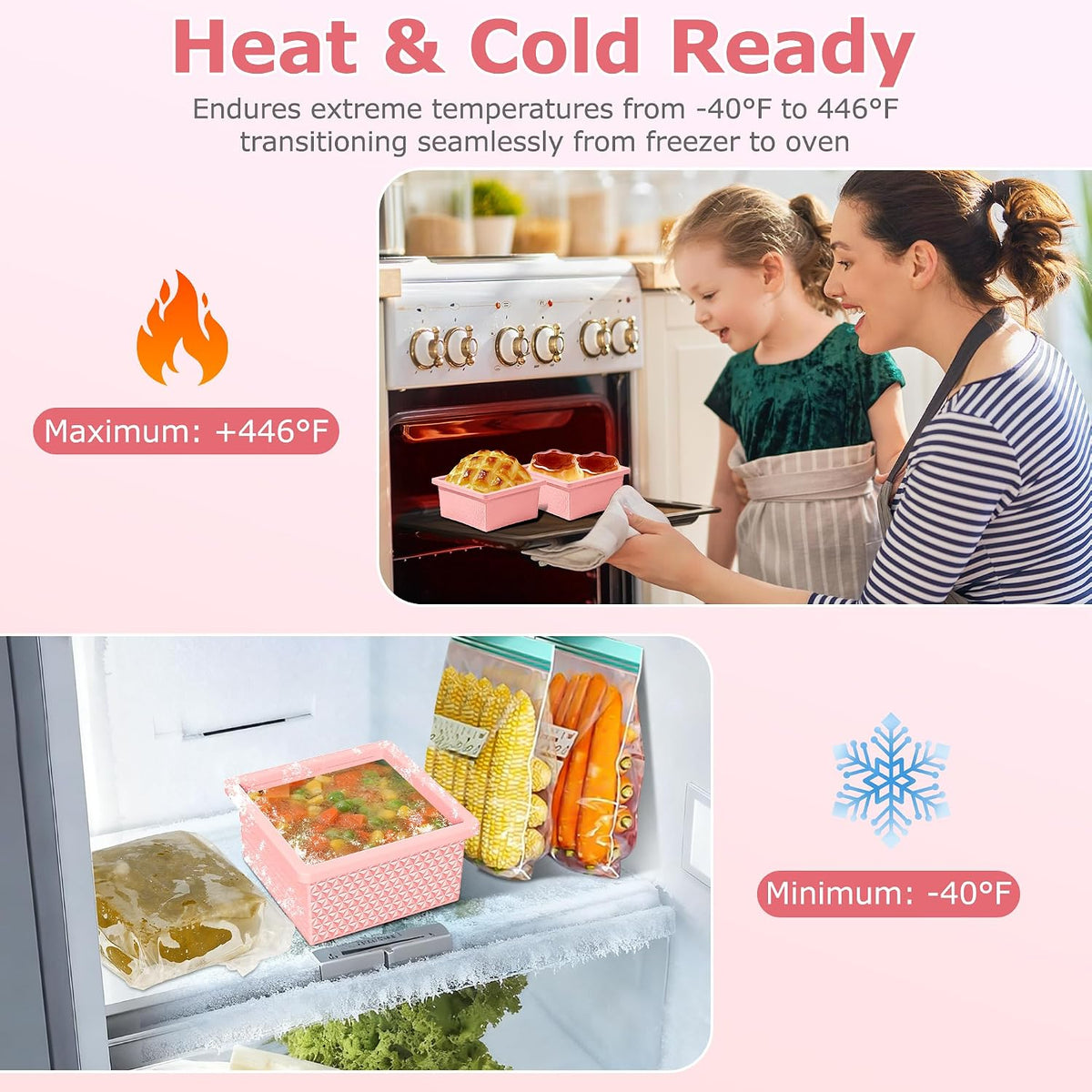 Silicone Freezer Molds for Soup Cube - 2-Cup Freezer Storage Container Tray with Lid,4 Pack Stackable Ice Cube Trays for Portion Control,Food Storage & Meal Prep (Lake Blue+Dark Gray+Orange+Yellow)