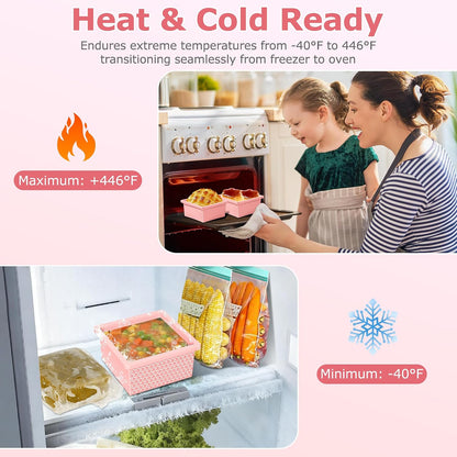 Silicone Freezer Molds for Soup Cube - 2-Cup Freezer Storage Container Tray with Lid,4 Pack Stackable Ice Cube Trays for Portion Control,Food Storage & Meal Prep (Lake Blue+Dark Gray+Orange+Yellow)