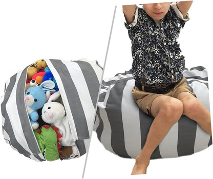 Children Toys Storage Bag with Zipper Extra Large Toy Storage Organizer Lightweight and Portable for Kids' Play Mat and Picnic