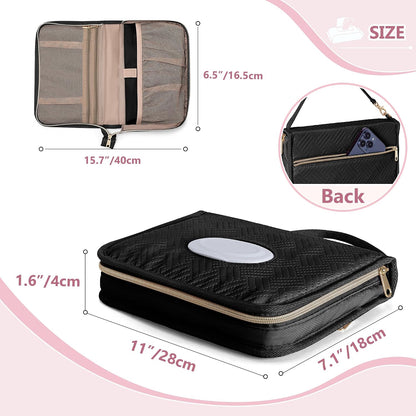 Diaper Clutch Bag with 2 Pieces Refillable Wipes Dispenser, Pink