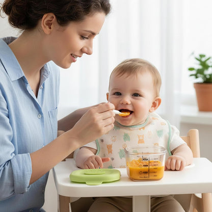 Food Storage Containers with Lids: 4Pcs 230ml Reusable Baby Food Glass Jars with Silicone Lid & Scale, Resistant Microwavable Storage Containers for Baby Food, Puree, Salad Dressing