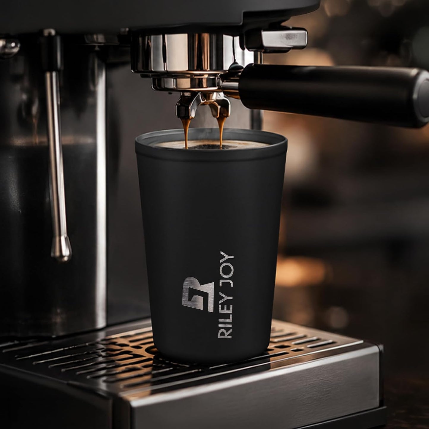 13oz Insulated Travel Coffee Mug, Hot & Iced Coffee Cups with Lids, White | 100% Leak Proof, Stainless Steel Vacuum Insulated, Cup holder Friendly, One-Touch Open, To Go, Reusable, Coffee Tumbler