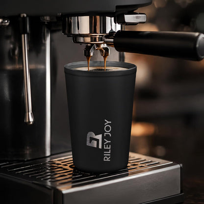 13oz Insulated Travel Coffee Mug, Hot & Iced Coffee Cups with Lids, White | 100% Leak Proof, Stainless Steel Vacuum Insulated, Cup holder Friendly, One-Touch Open, To Go, Reusable, Coffee Tumbler