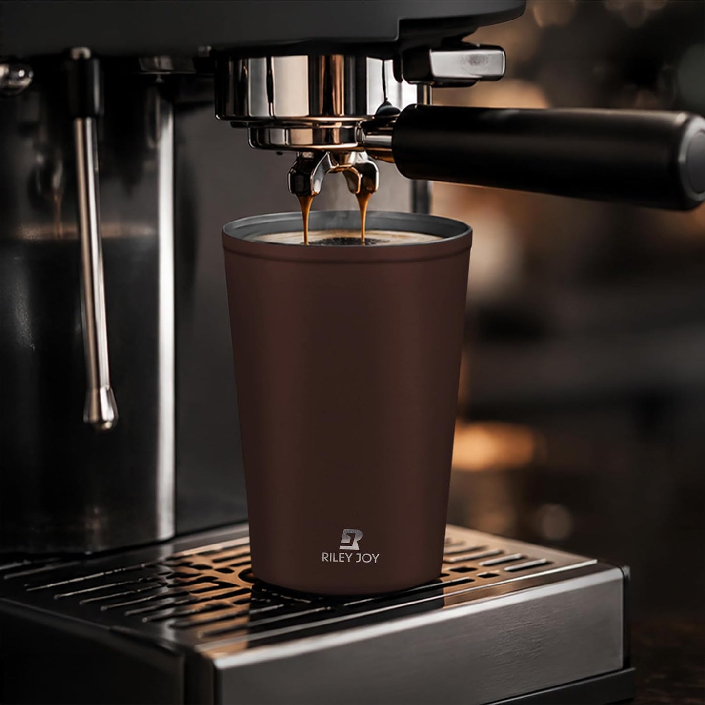 13oz Insulated Travel Coffee Mug, Hot & Iced Coffee Cups with Lids, White | 100% Leak Proof, Stainless Steel Vacuum Insulated, Cup holder Friendly, One-Touch Open, To Go, Reusable, Coffee Tumbler