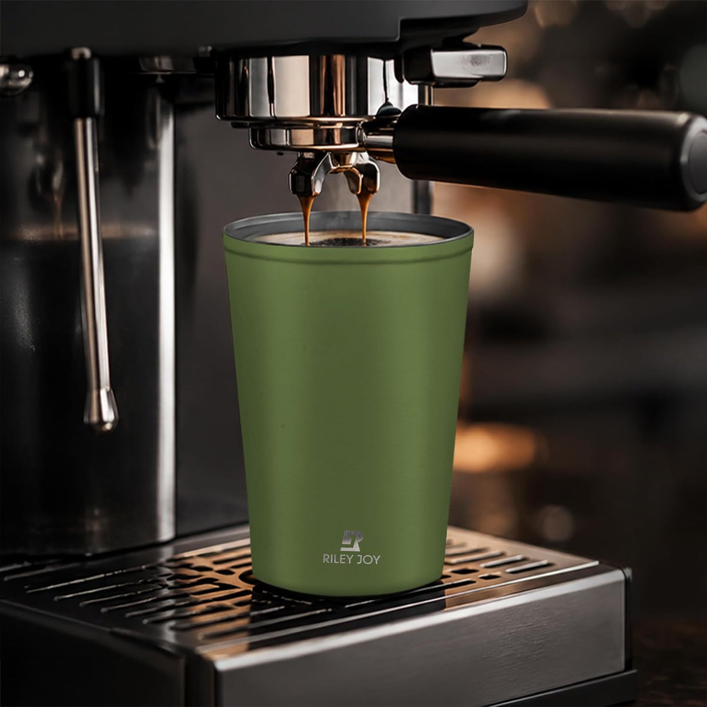 13oz Insulated Travel Coffee Mug, Hot & Iced Coffee Cups with Lids, White | 100% Leak Proof, Stainless Steel Vacuum Insulated, Cup holder Friendly, One-Touch Open, To Go, Reusable, Coffee Tumbler