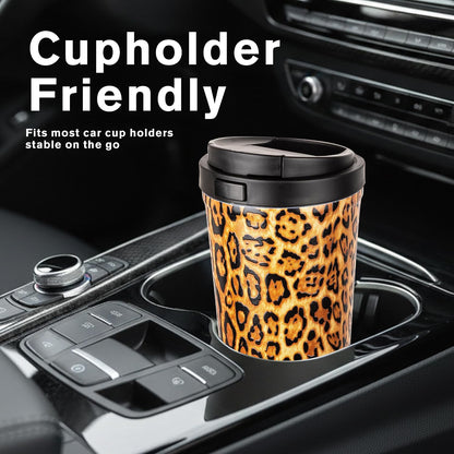 13oz Insulated Travel Coffee Mug, Hot & Iced Coffee Cups with Lids, White | 100% Leak Proof, Stainless Steel Vacuum Insulated, Cup holder Friendly, One-Touch Open, To Go, Reusable, Coffee Tumbler