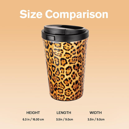 13oz Insulated Travel Coffee Mug, Hot & Iced Coffee Cups with Lids, White | 100% Leak Proof, Stainless Steel Vacuum Insulated, Cup holder Friendly, One-Touch Open, To Go, Reusable, Coffee Tumbler