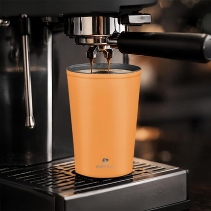 13oz Insulated Travel Coffee Mug, Hot & Iced Coffee Cups with Lids, White | 100% Leak Proof, Stainless Steel Vacuum Insulated, Cup holder Friendly, One-Touch Open, To Go, Reusable, Coffee Tumbler
