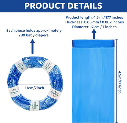 12er-Pack Refill Bags, Cat Litter Refill Bags, Diaper Refills, With Excellent Sealing and Toughness, The Refill Bag is Compatible With all Diaper Pails and Cat Litter Disposal Pails