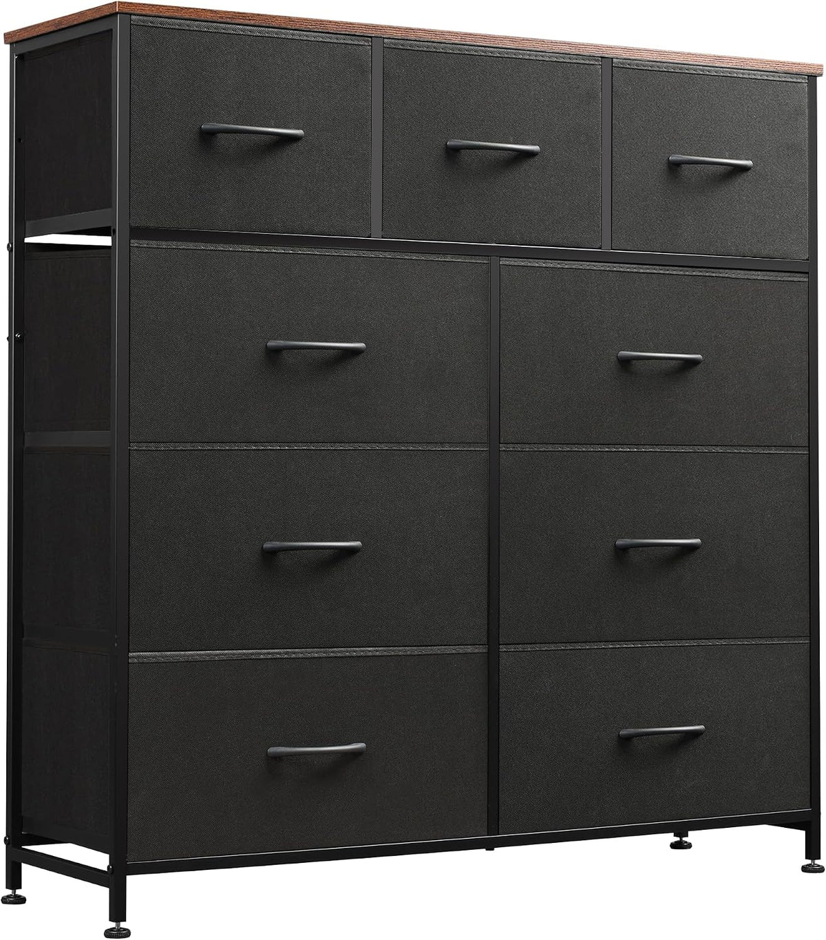 Tall Dresser for Bedroom, 9 Drawer Chest of Drawers, White