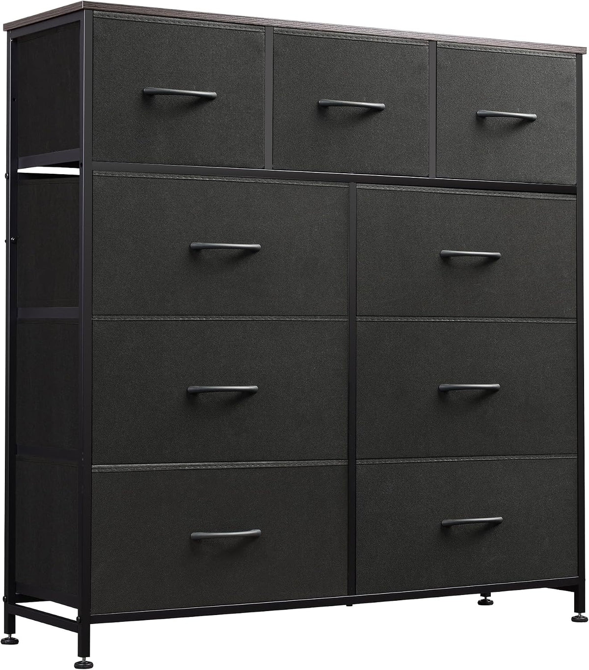Tall Dresser for Bedroom, 9 Drawer Chest of Drawers, White