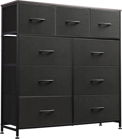 Tall Dresser for Bedroom, 9 Drawer Chest of Drawers, White