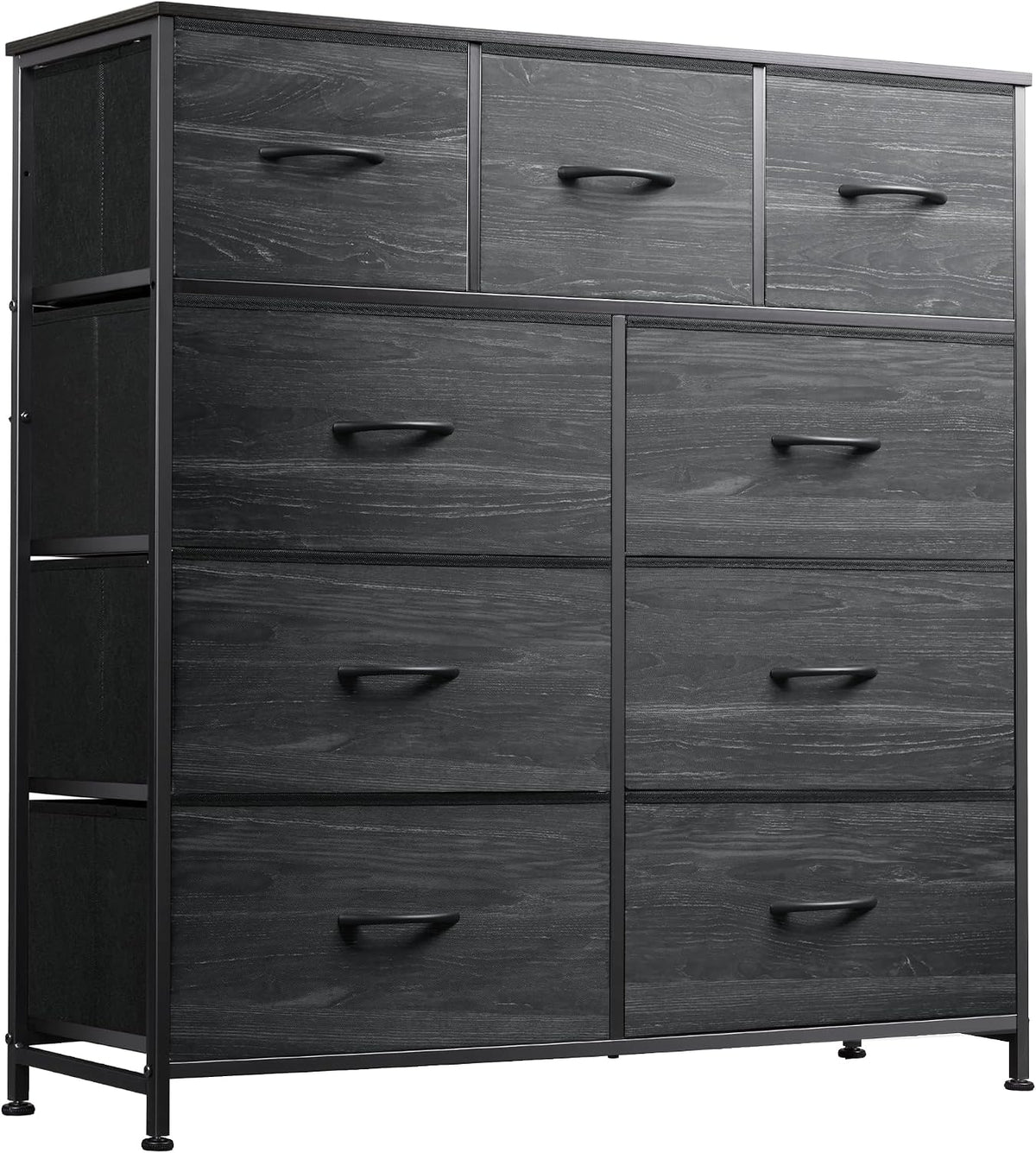 Tall Dresser for Bedroom, 9 Drawer Chest of Drawers, White