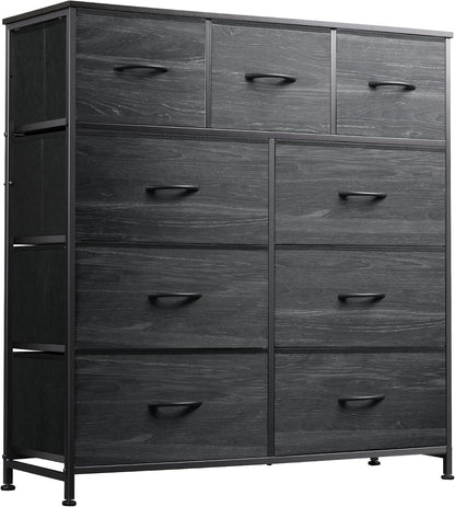 Tall Dresser for Bedroom, 9 Drawer Chest of Drawers, White