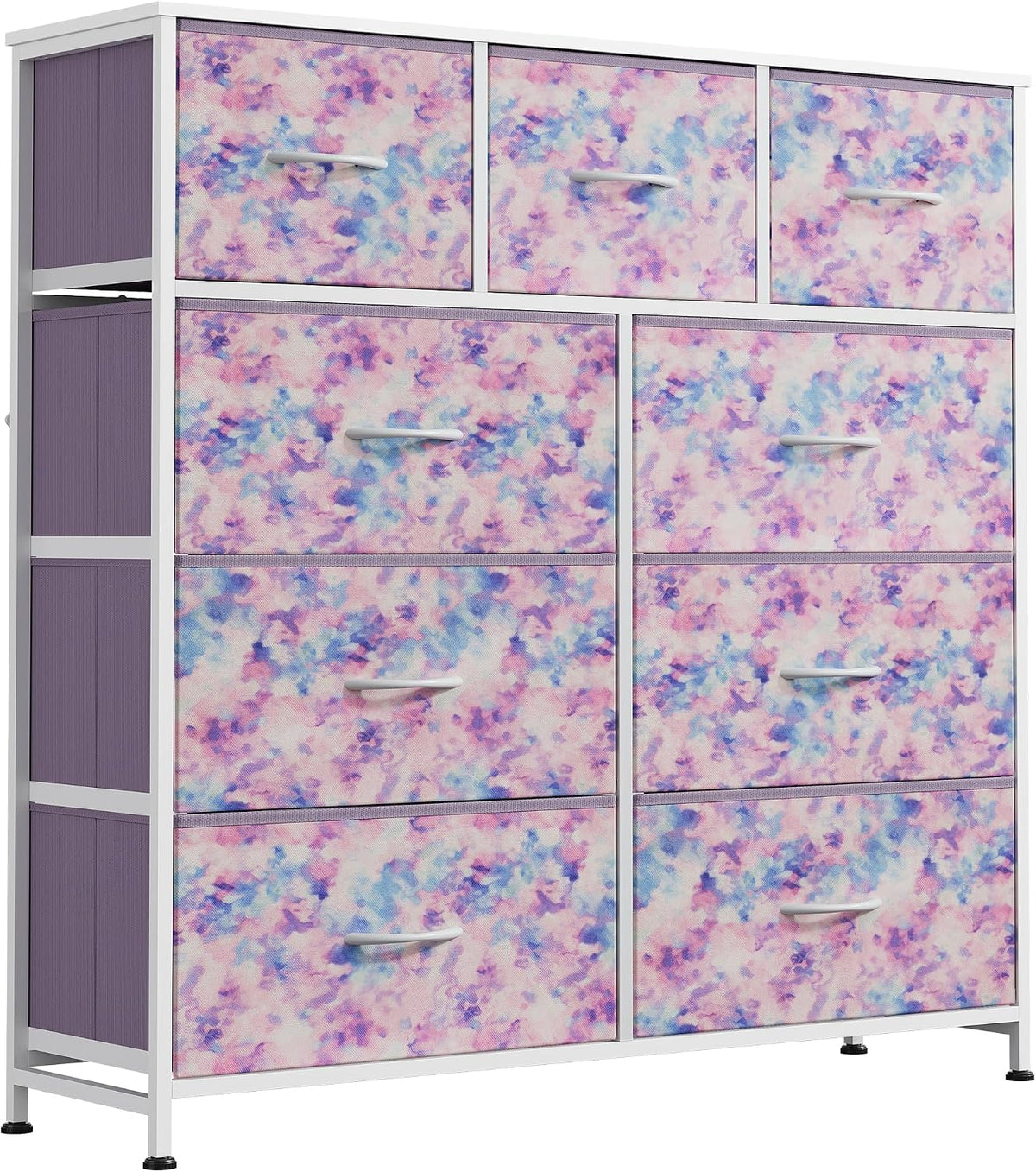 Tall Dresser for Bedroom, 9 Drawer Chest of Drawers, White