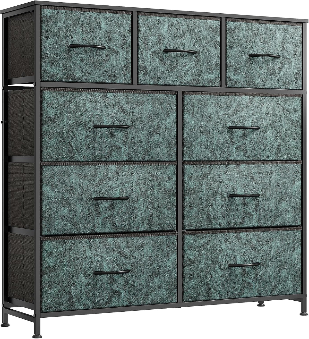 Tall Dresser for Bedroom, 9 Drawer Chest of Drawers, White