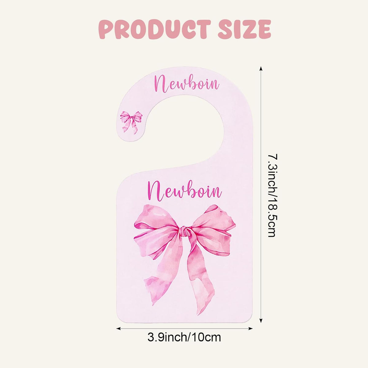8 Pcs Pink Bow Closet Dividers for Baby Clothes Nursery Organizer