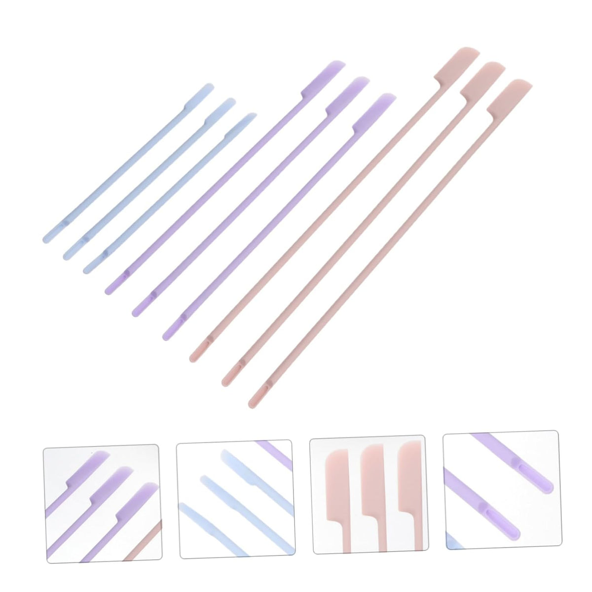 9 Piece Silicone Cosmetic Spatula Beauty Tools for Cream Lotion