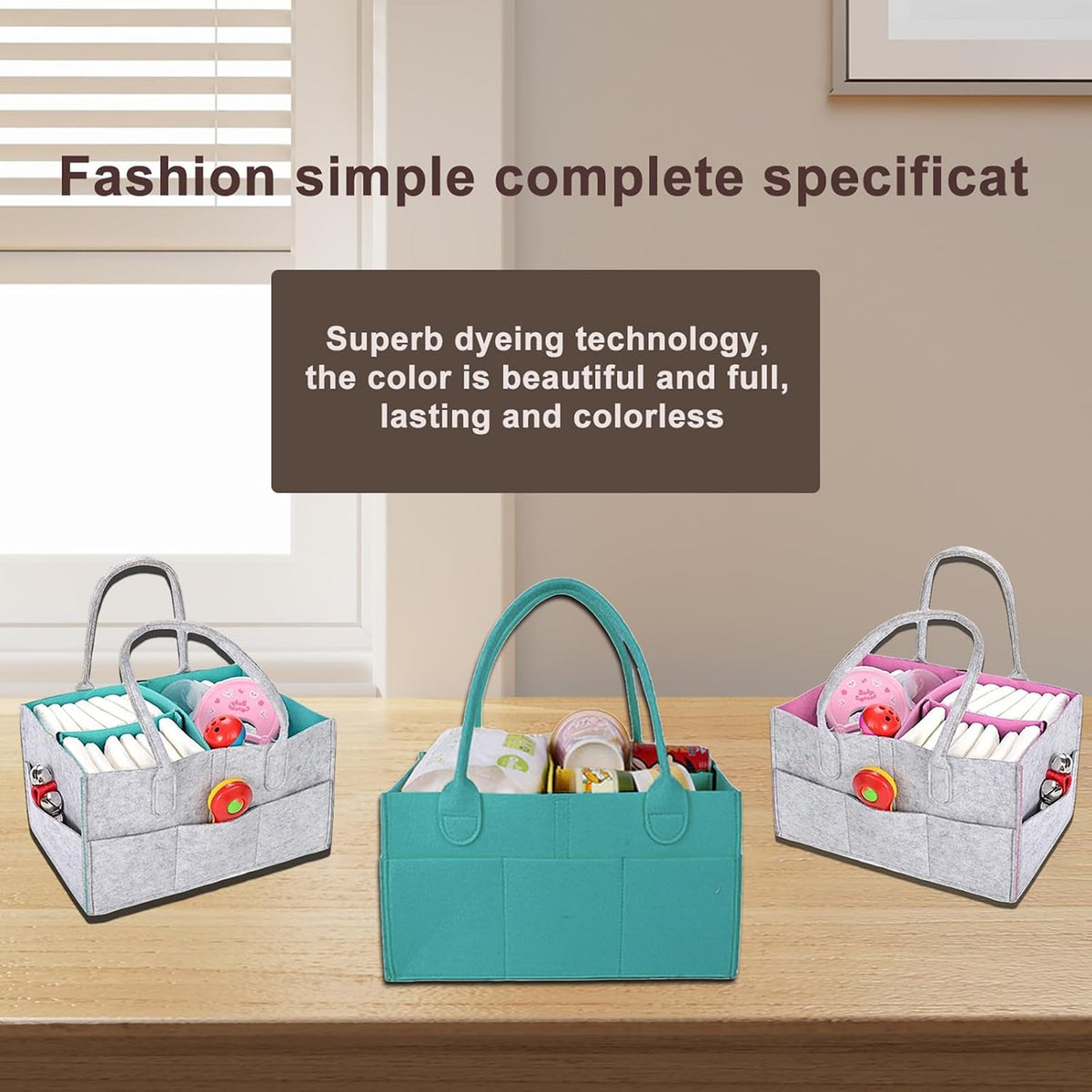 Baby Diaper Caddy is a versatile baby basket designed for nursery storage, car organization, and as a thoughtful gift for baby showers. It is perfect for storing diapers and baby wipes.
