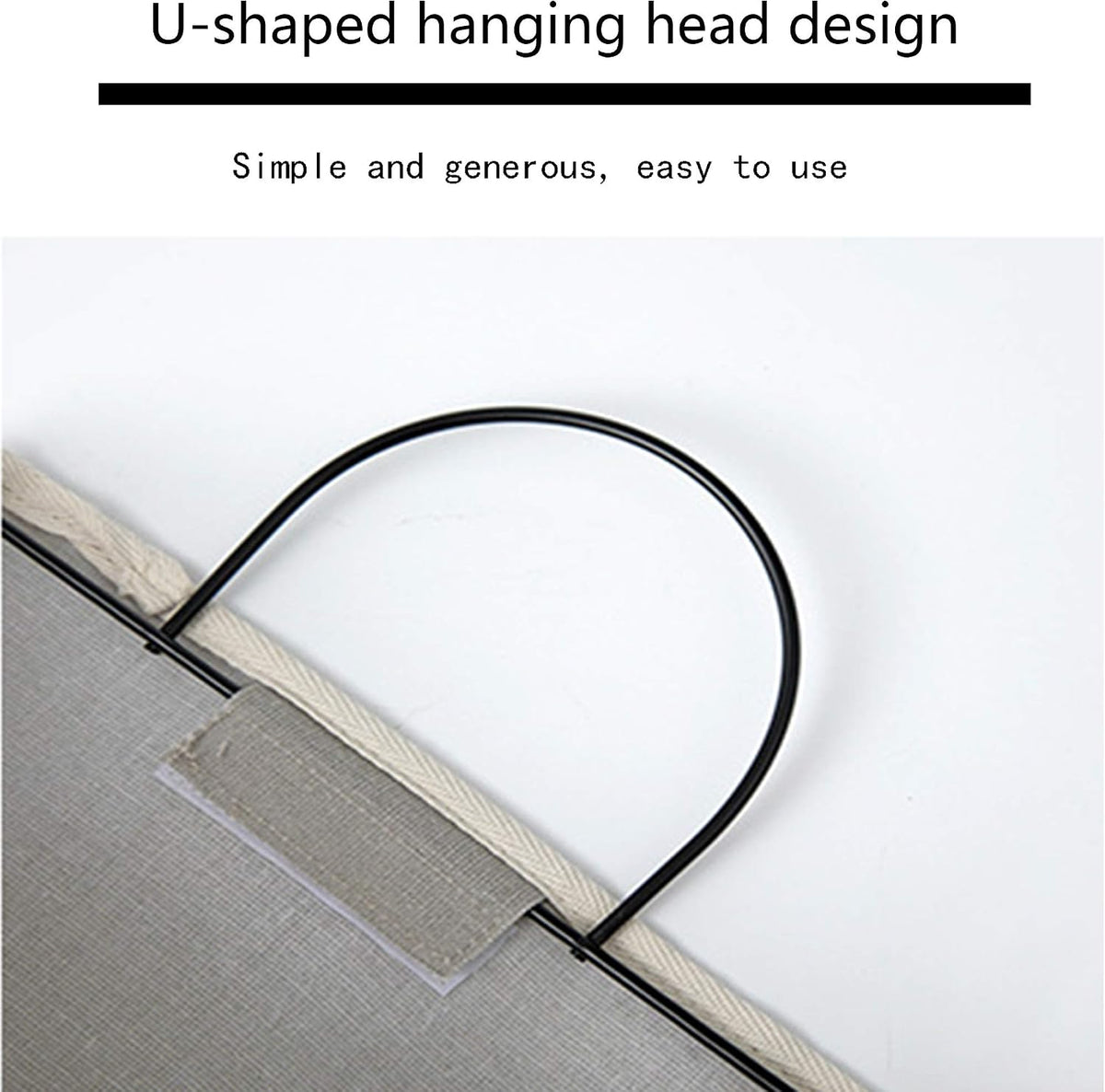 Wall Hanging Storage Bag, Waterproof Over The Door Closet Organizer Hanging Pocket Linen Cotton Organizer Box Containers for Bedroom, Bathroom (Black)